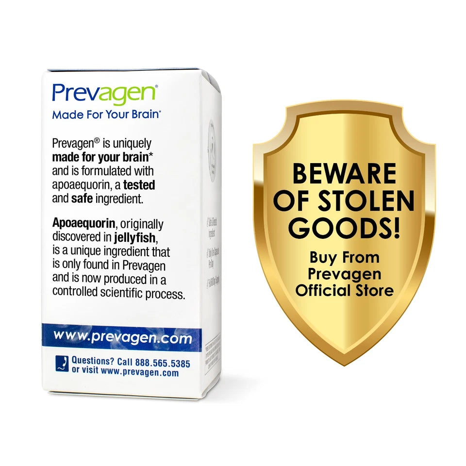 Prevagen Regular Strength 10mg Capsules 60 Count | Apoaequorin & Vitamin D Brain Health Supplement
