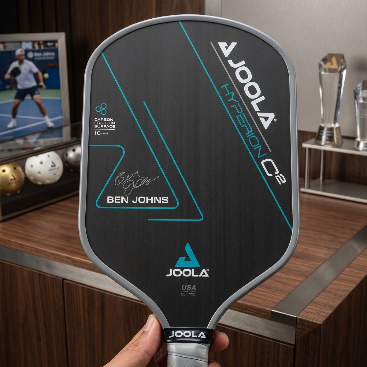JOOLA Hyperion Pro 16mm Pickleball Paddle – Black | Premium Performance Paddle