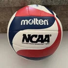 Molten NCAA Championship Volleyball Replica Ball MS5000 | Official Size Red, White & Blue Swirl Indoor Volleyball