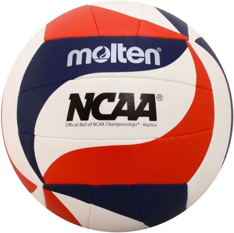 Molten NCAA Championship Volleyball Replica Ball MS5000 | Official Size Red, White & Blue Swirl Indoor Volleyball