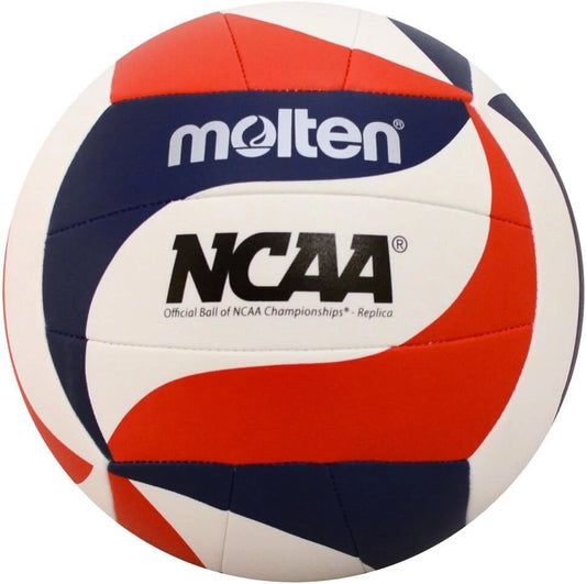 Molten NCAA Championship Volleyball Replica Ball MS5000 | Official Size Red, White & Blue Swirl Indoor Volleyball
