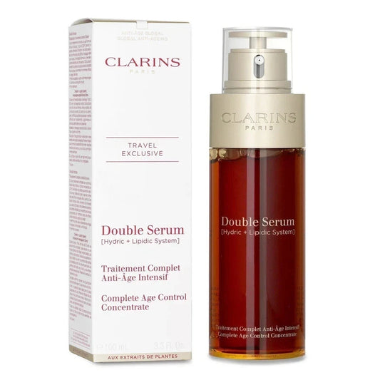 Clarins Double Serum Complete Age Control Concentrate 3.3 oz / 100ml Anti-Aging Face Serum – New