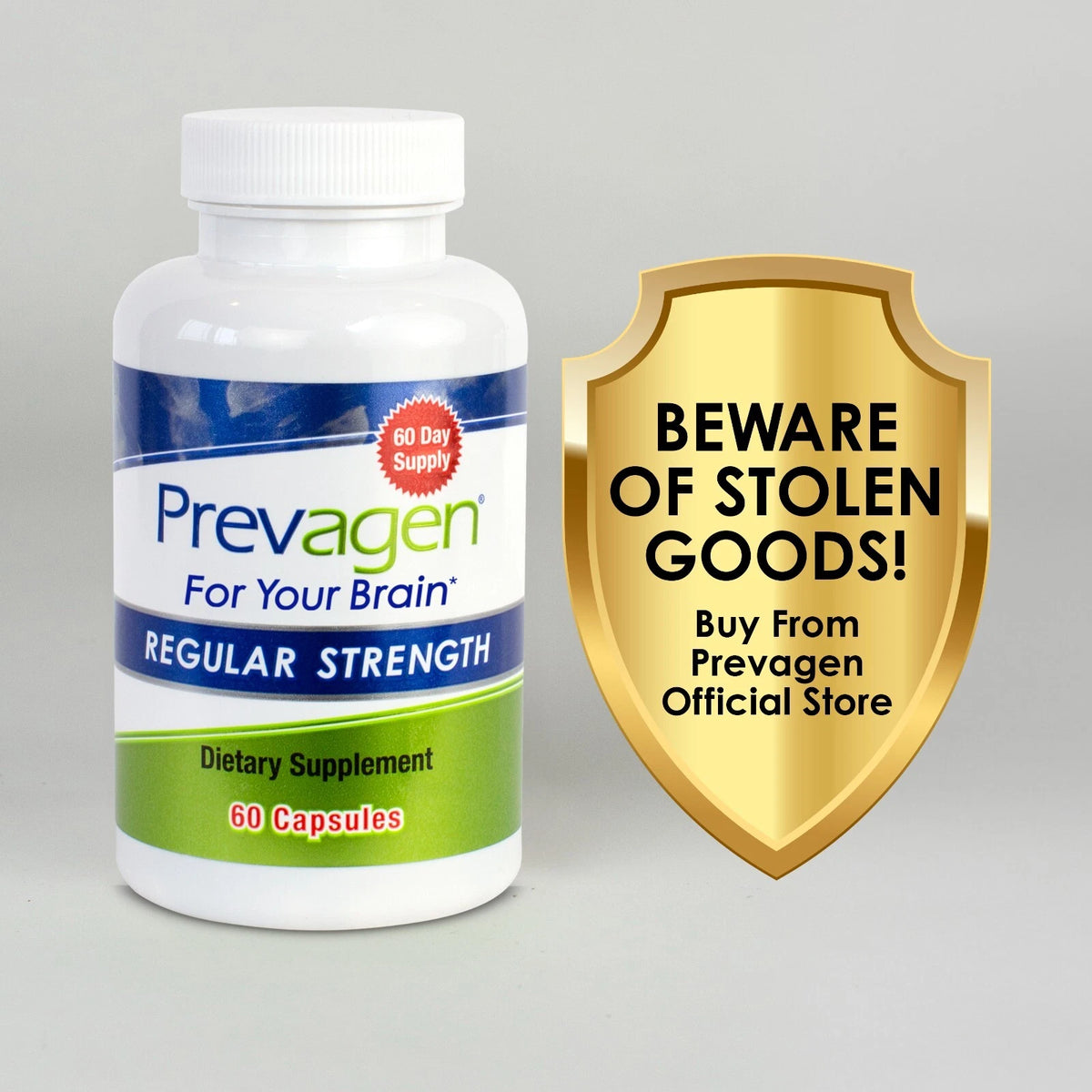 Prevagen Regular Strength 10mg Capsules 60 Count | Apoaequorin & Vitamin D Brain Health Supplement