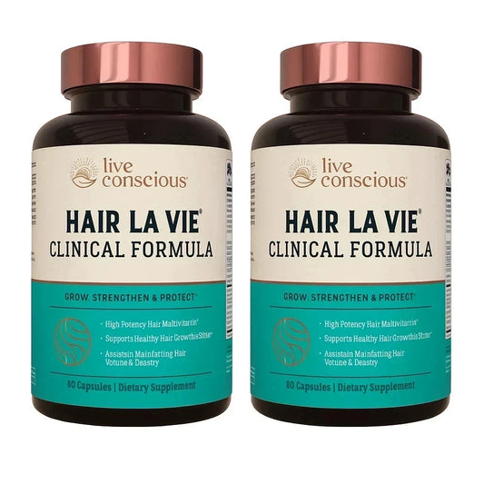 Pack of 2 Hair La Vie Clinical Formula Hair Growth Vitamins for Women & Men | 120 Capsules | Exp. 2027 | New & Sealed