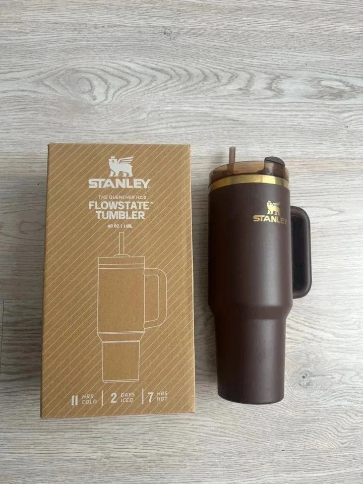 Stanley Chocolate Gold Quencher H2.0 FlowState Tumbler 40 oz | Limited Edition Factory Sealed NEW