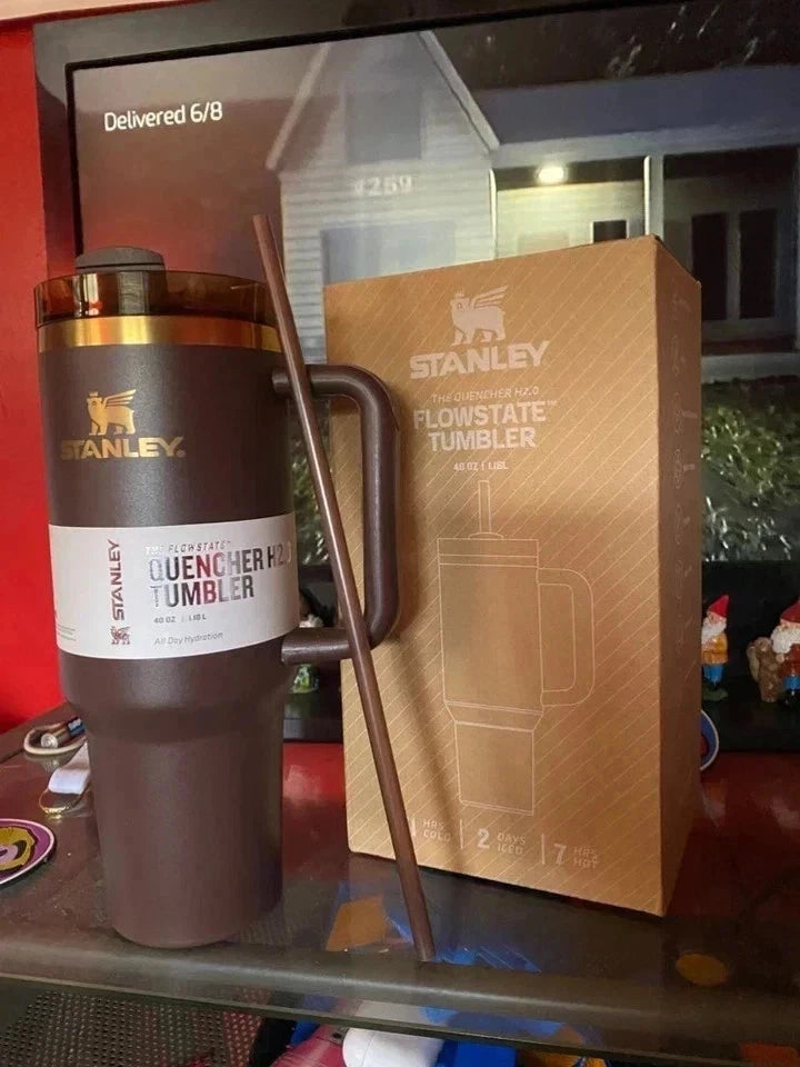 Stanley Chocolate Gold Quencher H2.0 FlowState Tumbler 40 oz | Limited Edition Factory Sealed NEW