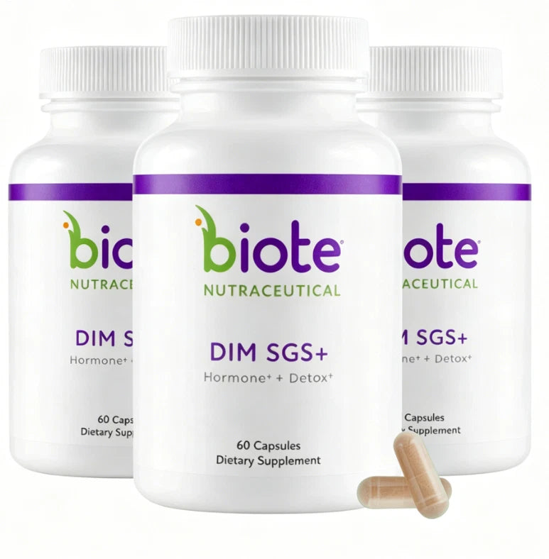 3x Biote Nutraceutical DIM SGS+ Capsules | Detox & Hormone Support Supplement 60 Count