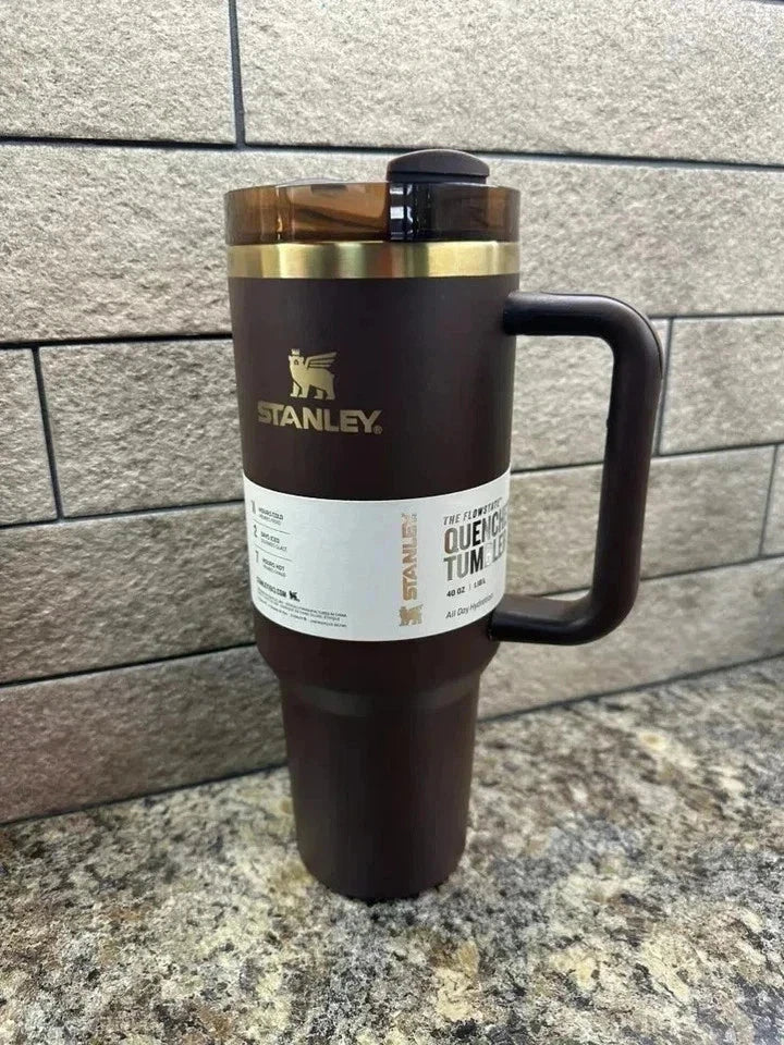 Stanley Chocolate Gold Quencher H2.0 FlowState Tumbler 40 oz | Limited Edition Factory Sealed NEW