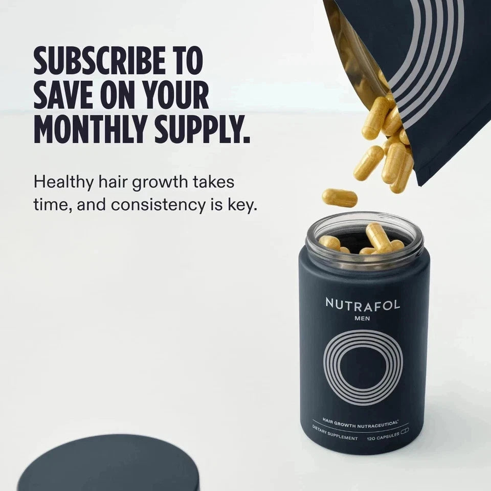 Nutrafol Men's Hair Growth Supplement – 120 Capsules | 1-Month Supply | Authentic